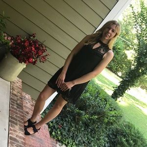 🟡🟡Black Swan Darling Black Lace Dress with Bag